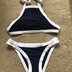 Eva Spot Halter Swimsuit